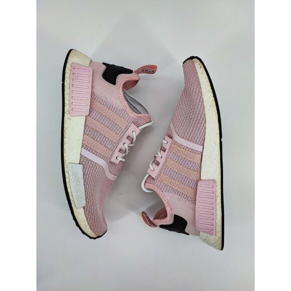 Adidas Women's Boost NMD R1 Pink Mesh Running Sneakers Size 9 US - Picture 6 of 8